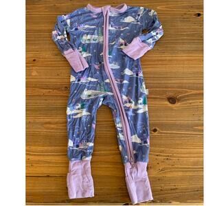 Little Sleepies Frozen Winter Zippy pajamas size 0-3mo